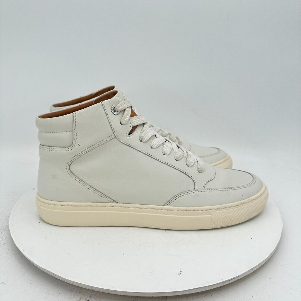 Bally Hendrik Print Men Size 6D White Leather Mid Top Lace Up Casual Shoes - Picture 4 of 12